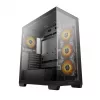 Caja de PC DeepCool CG580 4F semitorre — ATX/ITX/MicroATX, cristal templado, 3×120mm+1×120mm ventiladores, 2×3,5