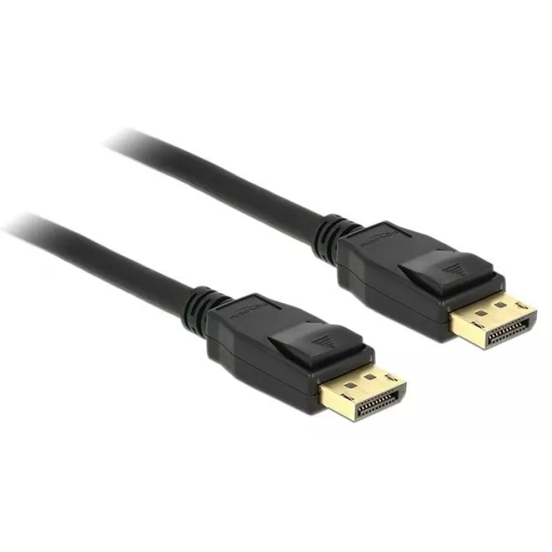 Delock - Cable DisplayPort - DisplayPort (M) a DisplayPort (M) - 3 m - con bloqueo - negro