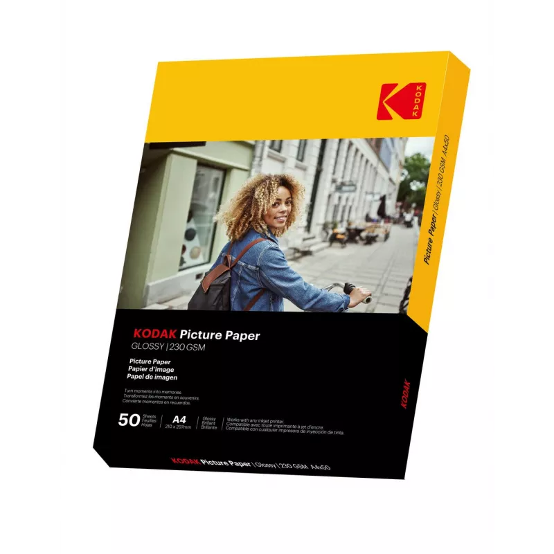 Kodak Picture Paper Glossy A4 papel fotográfico, 230 g, 50 hojas (9891267)
