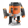 Fresadora Router/Trimmer Black & Decker KW1200EKA-QS — fresadora compacta con ajustes de profundidad regulables, diseño ergonómico