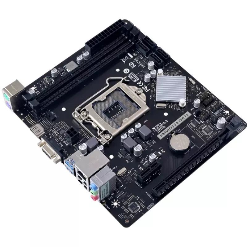 Placa base BIOSTAR H81MHV3 3.0 — Micro ATX, LGA 1150, Intel H81, 2x DDR3 DIMM (máx. 16 GB), SATA II/III, Gigabit LAN, HDMI, VGA