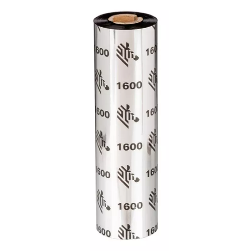 Zebra 1600 cinta de transferencia térmica de cera 450 m negro