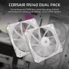 Corsair RS140 Dual Pack ventiladores de caja, 140 mm, blancos, CO-9050195-WW