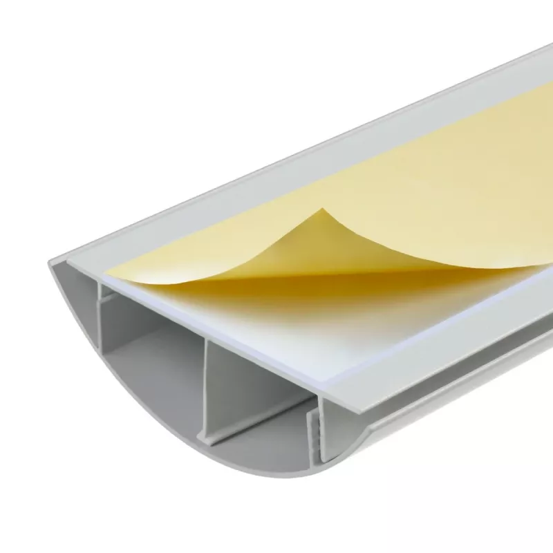 Canaleta para cables de aluminio MACLEAN MC-814 S, plateada – canal para cables de superficie