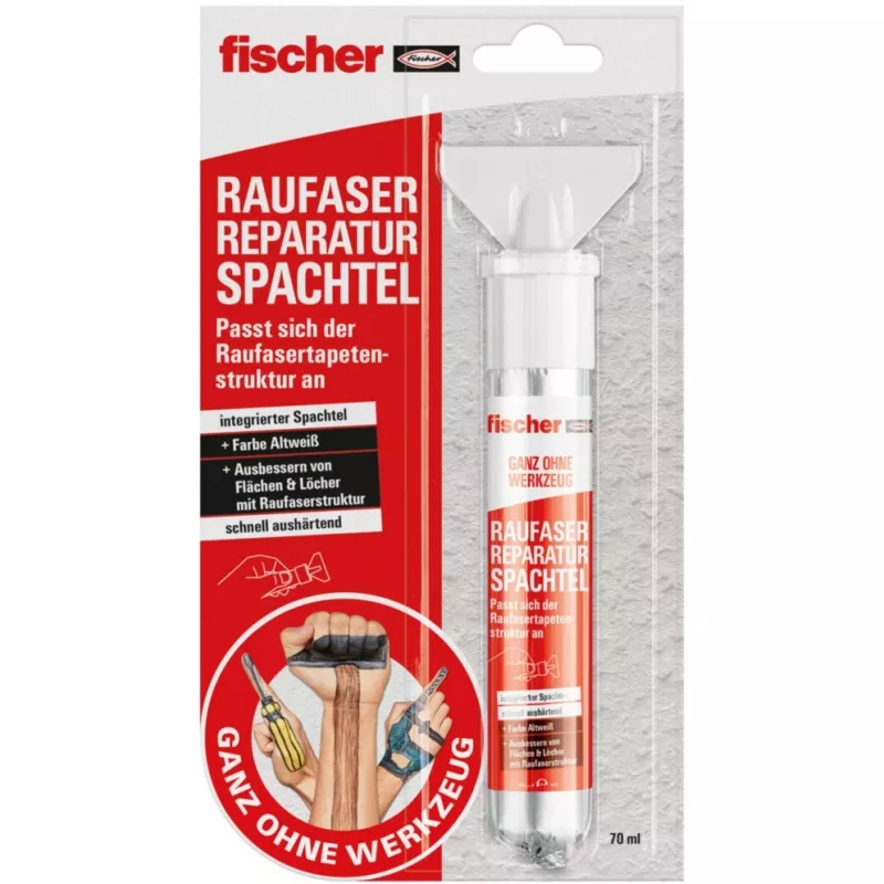 Masilla de reparación FISCHER GOW 70 ml – masa de reparación para rellenar, sellar y restaurar superficies