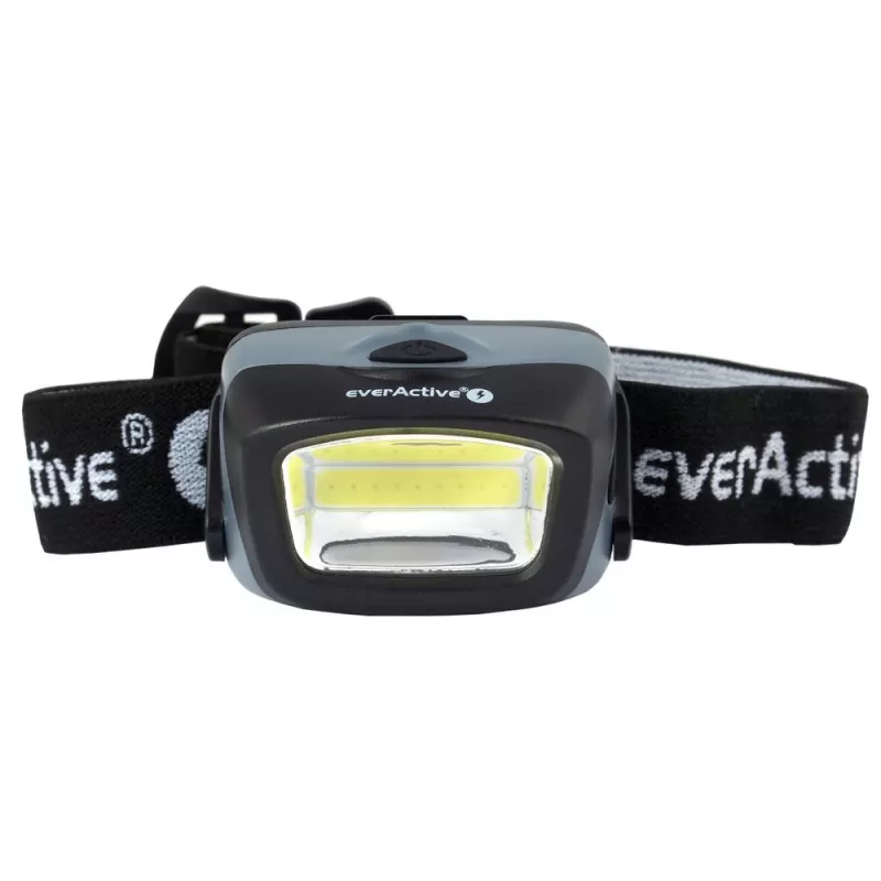 Linterna frontal everActive HL-150, linterna de cabeza, 150 lm, 3 W, IPX4, 3×AAA, negra