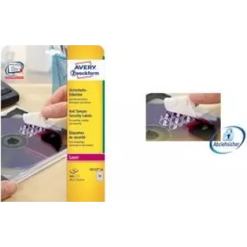 Etiqueta autoadhesiva antimanipulación Avery L6113 — poliéster 45,7×21,2 mm, 960 uds. (20 hojas)