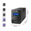 SAI Qoltec Monolith (sistema de alimentación ininterrumpida) doble conversión (online) 1 kVA 600 W 2 tomas Schuko