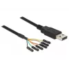 Cable USB DeLOCK 1,8 m USB2.0-A/TTL 6 polos negro