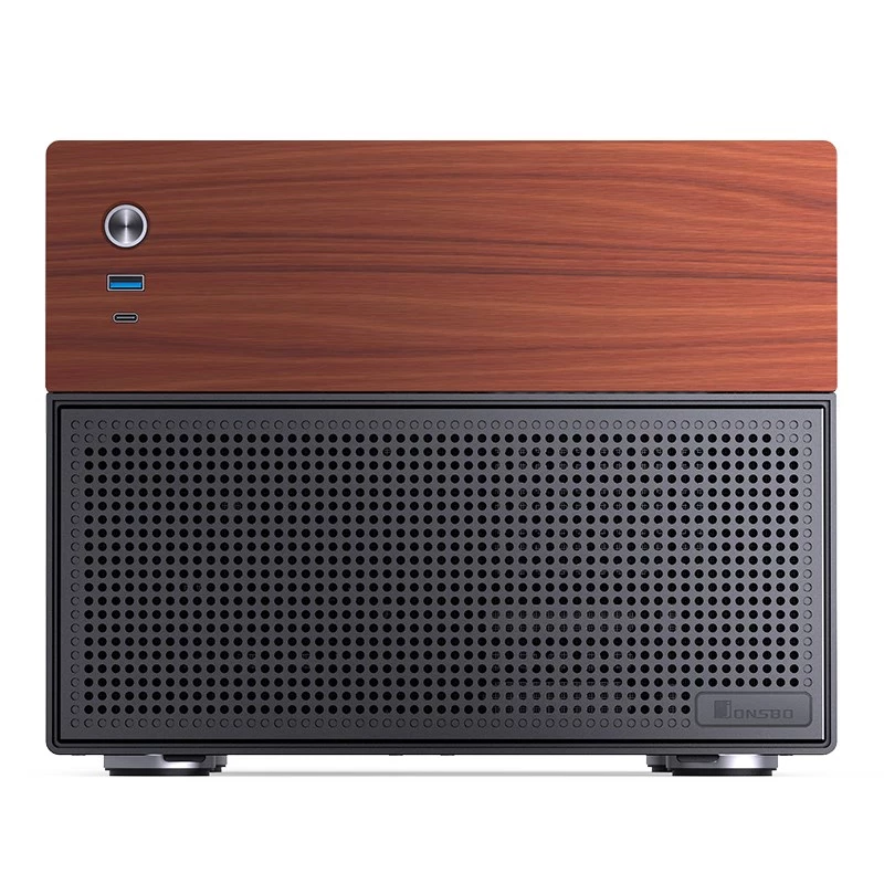 Jonsbo N4 Caja Microtower negra Caja de PC compacta de acero resistente