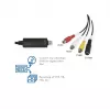 Capturadora USB 2.0 de audio/vídeo LogiLink. USB A/M a 3xCinch + MiniDIN5/H. Negro