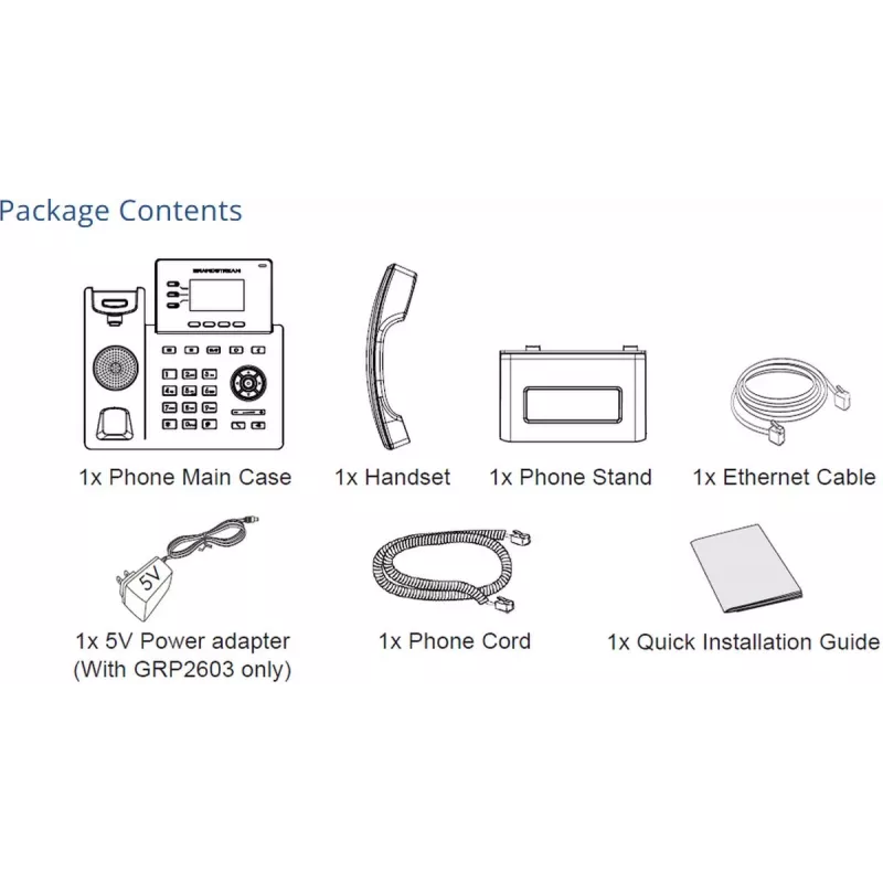 Teléfono IP Grandstream Networks GRP2603P Negro