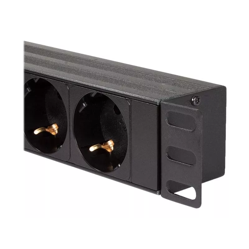 LogiLink - regleta de alimentación (montaje en rack) - 3500 vatios - entrada CEE 7/7 - salidas: 8 (2 x USB, 8 x CEE 7/7) - 1U - 4