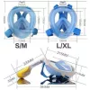 Máscara de snorkel de visión completa Free Breath M2068G L/XL azul — visión completa, talla L/XL