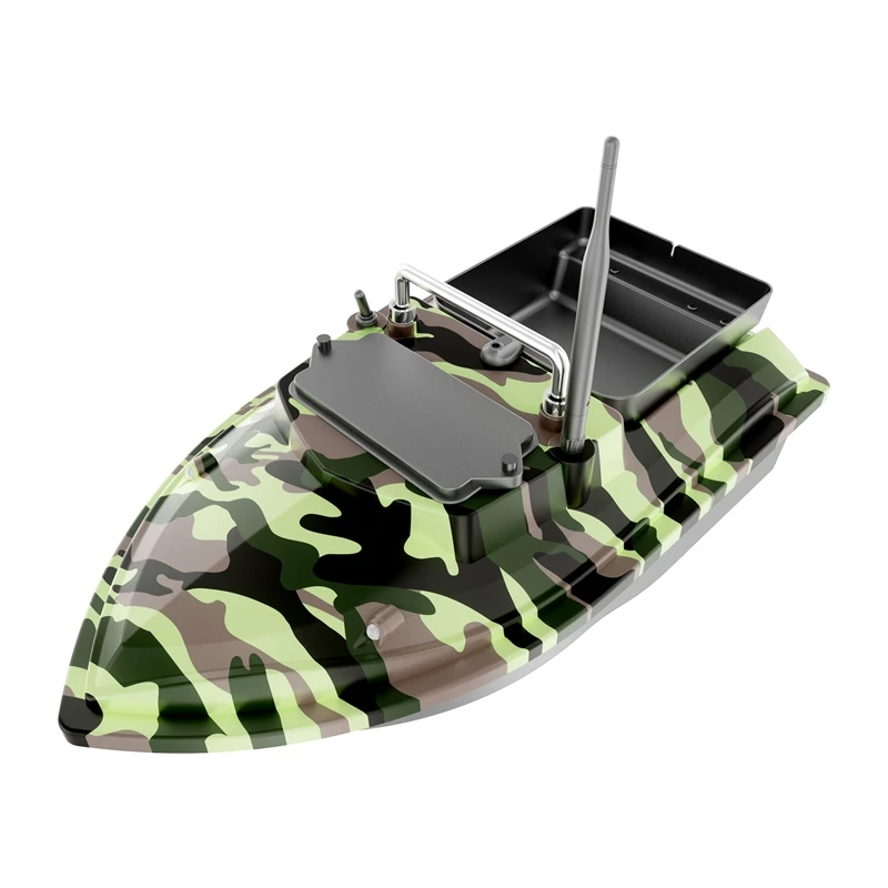 Barco cebo Flytec V050 con batería de 12000mAh, verde camo — barco cebo por radiocontrol