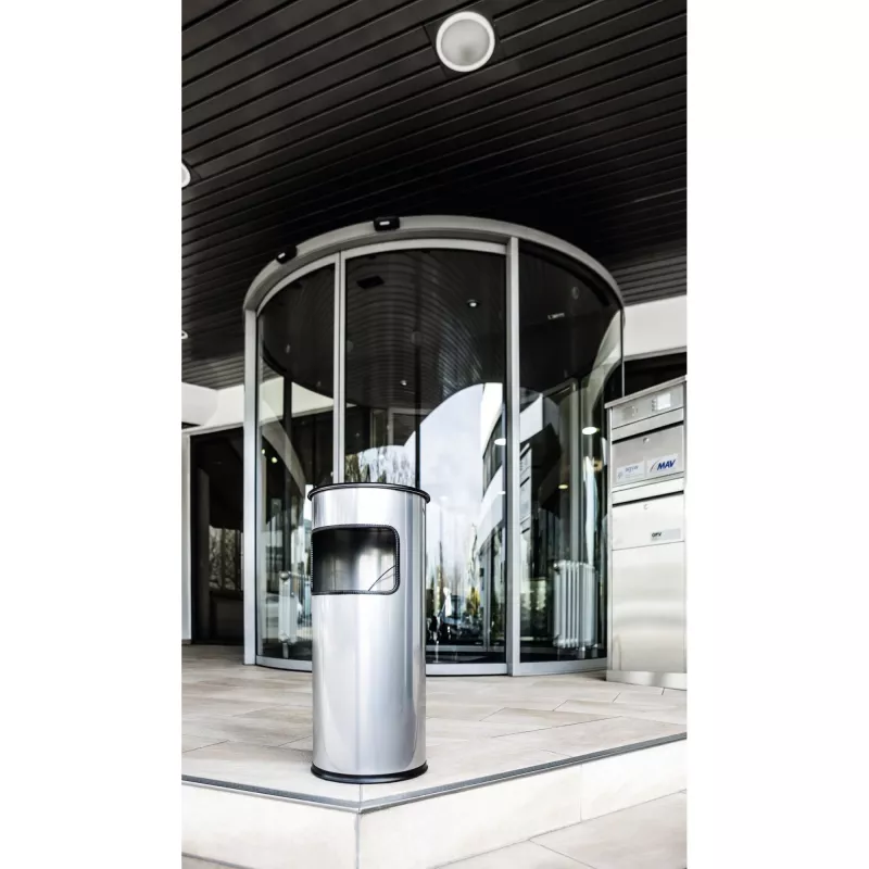 Papelera Durable 333023 17 L redonda metal plata