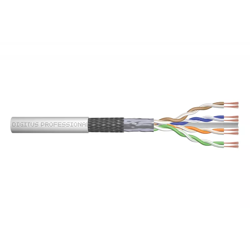 Cable de red Digitus CAT 6 SF/UTP par trenzado cable de conexión a granel 305 m gris