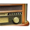 Denver MCR-50MK3 equipo de música retro con tocadiscos, CD/MP3, casete y radio, 2 x 2,5 W, acabado en madera