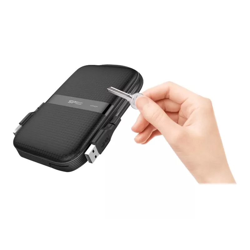 Silicon Power Armor A60 HDD externo, 2 TB, 2,5 pulgadas, USB 3.2 Gen 1, negro