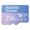 SanDisk Creator tarjeta de memoria microSD 256 GB, altas velocidades de transferencia de hasta 190 MB/s
