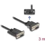 Delock 88239 Cable serie RS-232, D-Sub 9 hembra con alimentación en el pin 9 (DC 5,5 x 2,1 mm), 3 m, negro
