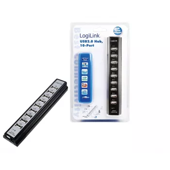 Hub USB LogiLink UA0096 480 Mbit/s negro