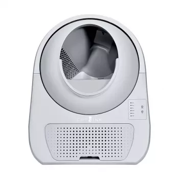 Arenero autolimpiante para gatos Catlink Scooper Young, gris – 13 l, 600 × 580 mm, adaptador de 12 V