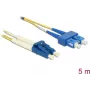 Cable de fibra óptica DeLOCK 84802 2x LC 2x SC OS2 5 m amarillo