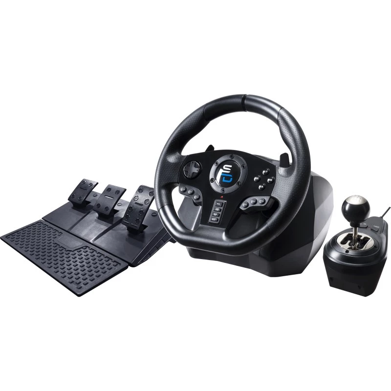 Volante + pedales Subsonic GS850-X negro rotación 270° USB