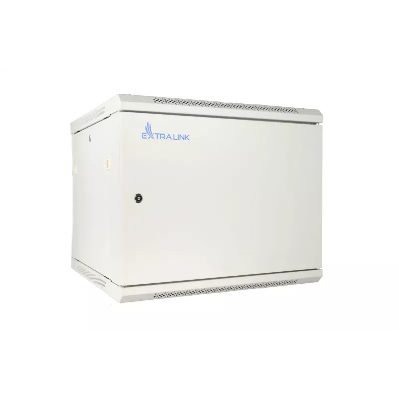 Extralink Carcasa rack 9U 600x600 ASP Gris montaje en pared, puerta metálica