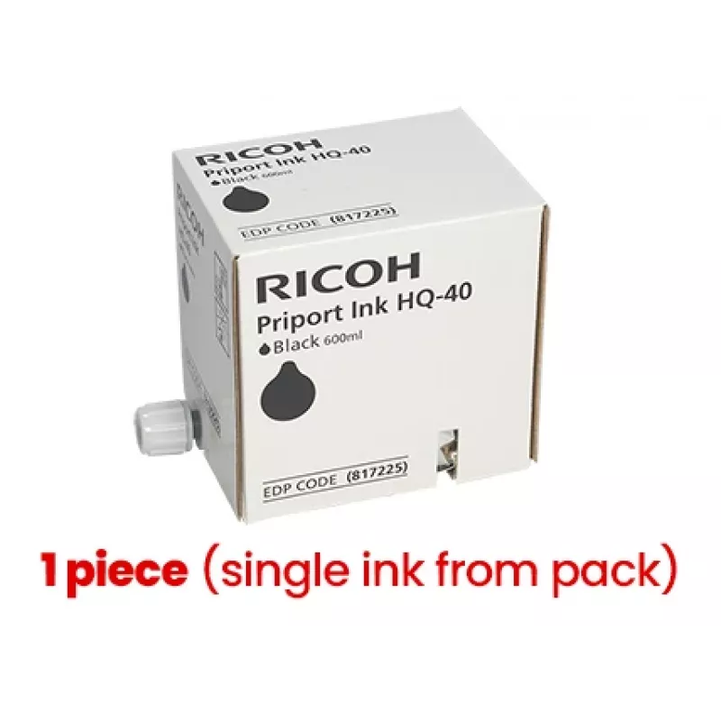 Cartucho de tinta Ricoh Priport HQ-40 (817225), negro (1 ud.)
