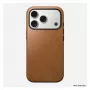 Funda para móvil Nomad Modern Leather Case para iPhone 17 Pro, 16 cm (6,3 pulgadas), tan, Cuero y PC/TPU