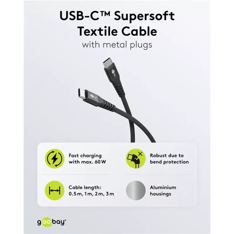 Cable USB Goobay 73953 negro