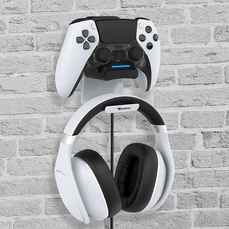 Estación de carga Subsonic SA5655 para mando de PS5 con soporte para auriculares