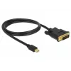 Adaptador de cable de vídeo DeLOCK 83988 Mini DisplayPort a DVI-D 1m
