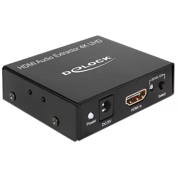 Extractor de audio HDMI estéreo / 5.1 canales 4K, adaptador negro