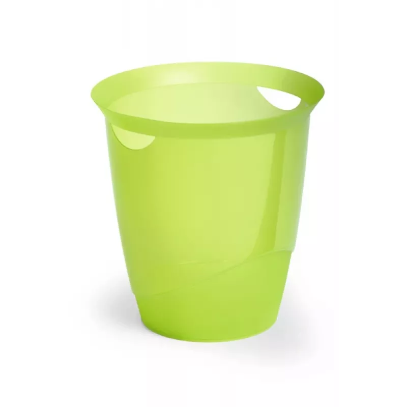 Durable TREND papelera redonda 31,5 cm, verde translúcido