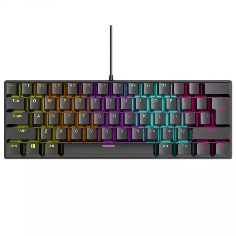 Teclado mecánico RAMPAGE PLOWER K60 con switches Blue y retroiluminación RGB