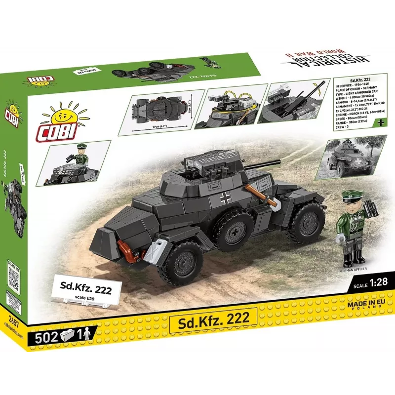 Cobi Blocks Sd.Kfz 222 maqueta COBI-2657 — 502 piezas