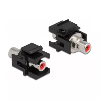 Módulo Keystone DeLOCK 86741 acodado negro RCA