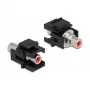 Módulo Keystone DeLOCK 86741 acodado negro RCA