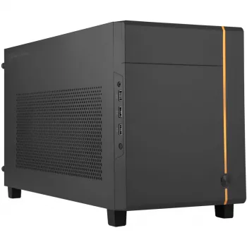 SilverStone SUGO SG14B - torre - Mini-DTX - sin fuente de alimentación (ATX / PS/2) - negro - USB/audio (SST-SG14B)