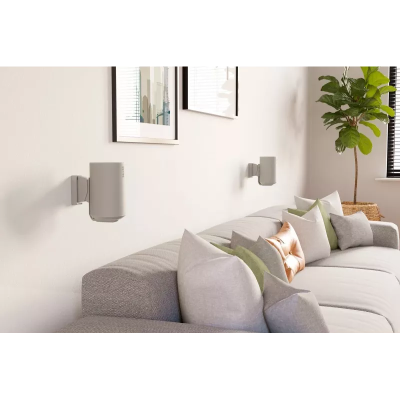 Soporte de pared Vogels | Soporte de pared para altavoz para Sonos Era 100 | Inclinable, orientable | Capacidad de carga máxima 7 kg | Blanco