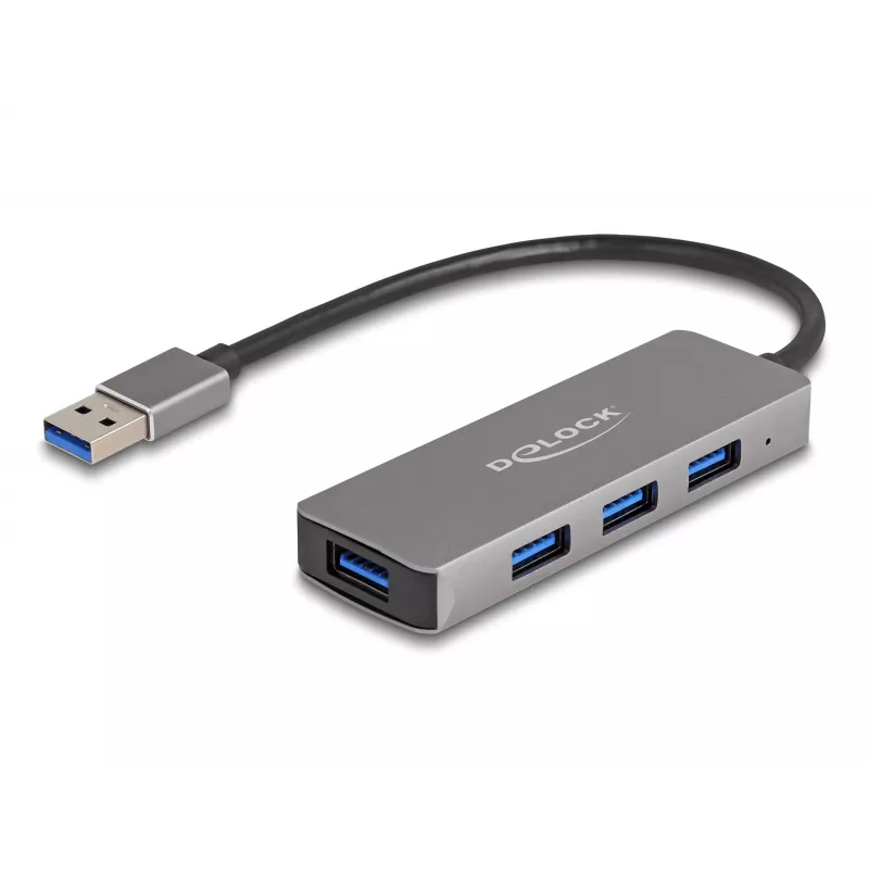 DeLOCK 63171 Hub USB 3.2 Gen 1 Type-A 5000 Mbit/s Gris