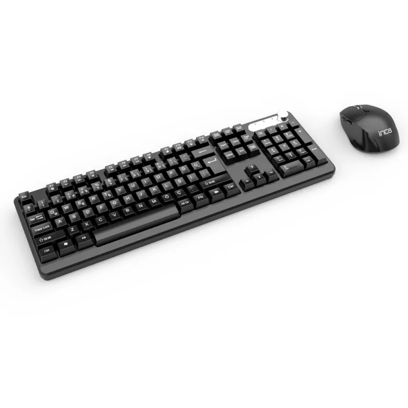 Inca IWS-549U Teclado y ratón incluidos Office RF Inalámbrico USB QWERTY Turco Negro