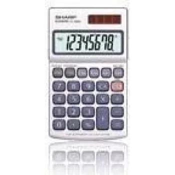 Calculadora Sharp EL-240SA de bolsillo Pocket Basic plata