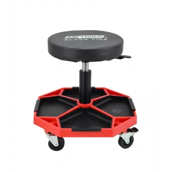 Asiento de taller AWTools regulable en altura con separadores de líneas negros