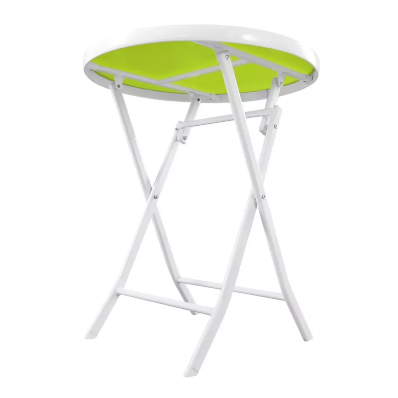 Conjunto de muebles de jardín pequeño Black Forest, dos sillas + mesa blanca y verde
