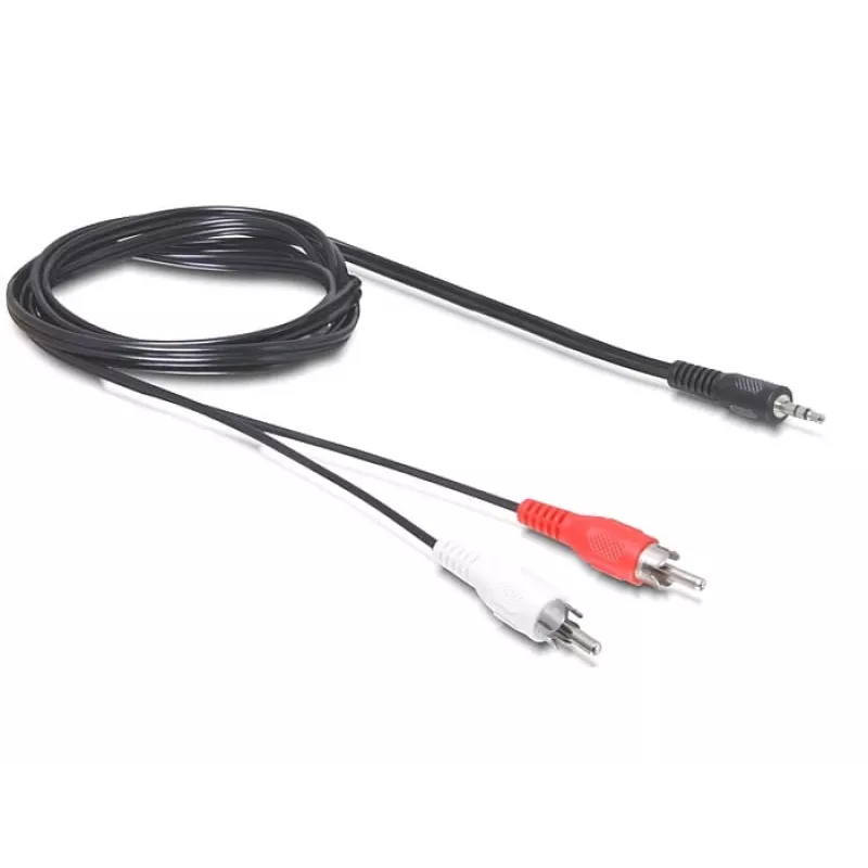 Cable de audio DeLOCK 84000 1,5 m 2xRCA 3,5 mm negro