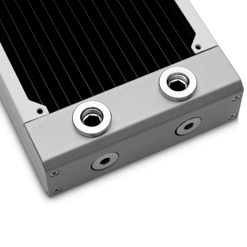 Radiador EK Water Blocks latón cobre acero inoxidable blanco 130x300x44mm